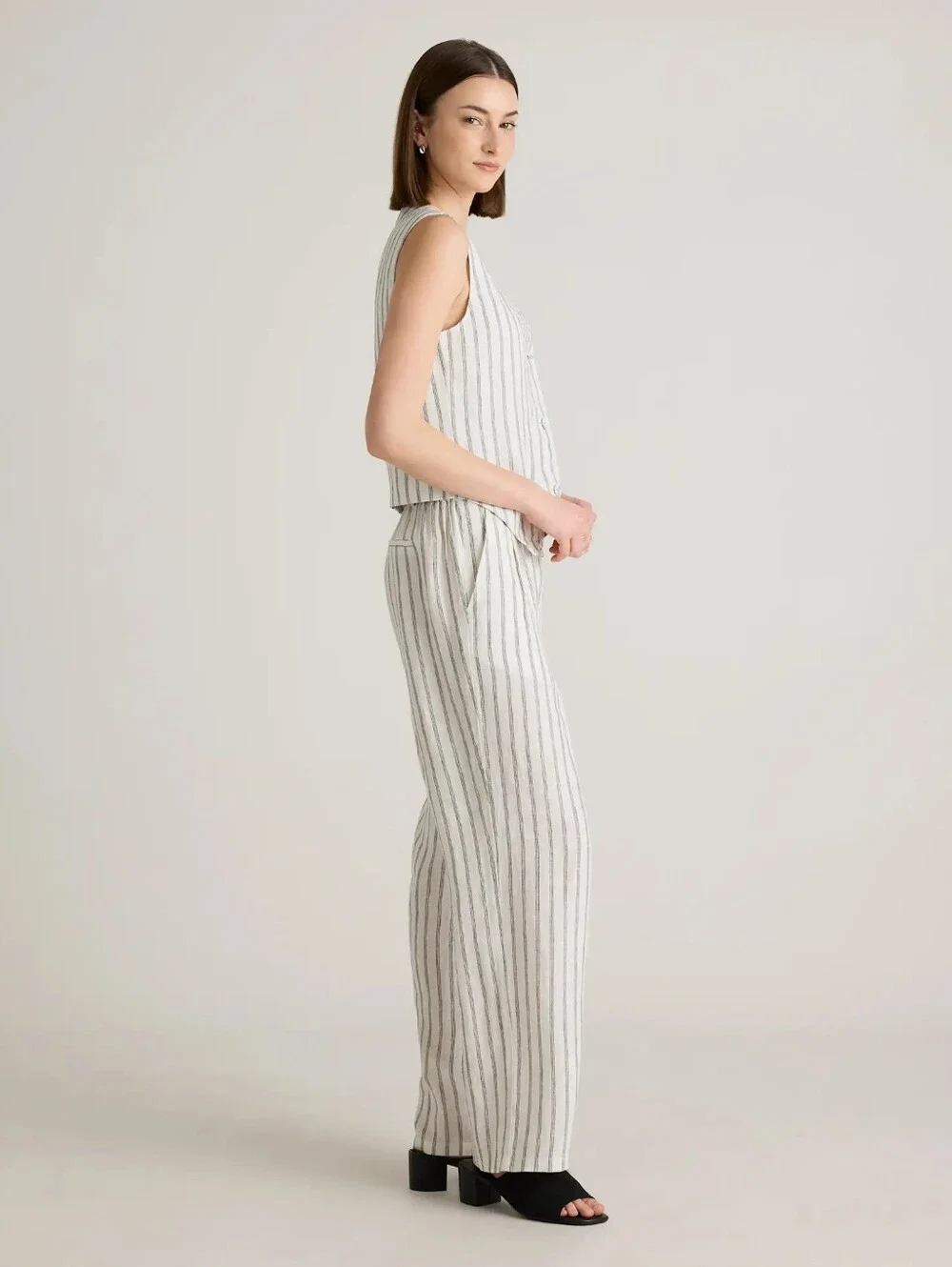 Quince European Linen Pleated Trouser